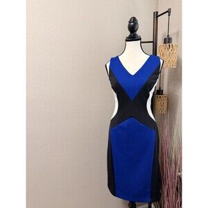 INC International Concepts Blue, Black & White Sleeveless Dress Sz 10 NWT ($119)